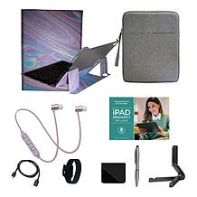 Apple 11 iPad 11th Gen 128GB w/Keyboard, Case & Starter Bundle- Silver