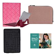 Apple 11 iPad 128GB w/Keyboard, Case, Sleeve and Accessories - Blue