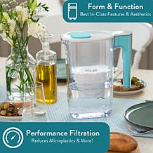 Aqua Optima Perfect Pour 6 Cup Water Filter Pitcher, 1 Filter
