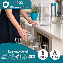 Aqua Optima Perfect Pour 6 Cup Water Filter Pitcher, 3 Filters