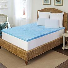 Arctic Sleep Cool Gel 1.5" 5-zone Memory Foam Mattress Topper - Queen