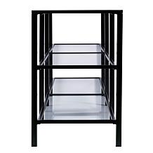 Ari Metal and Glass TV Stand - Black