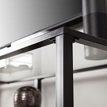 Ari Metal and Glass TV Stand - Black