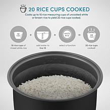 Aroma 20-Cup (Cooked) Digital Cool-Touch Rice Cooker and Food Steamer