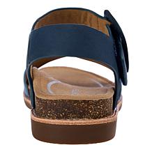 "As Is" Aetrex® Claire Memory Foam Arch Support Leather Sandal