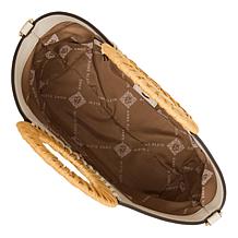 "As Is" Anne Klein Solid Tote with Straw Handle