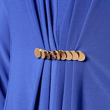 "As Is" Antthony 2-piece Asymmetric Top & Pant Set with Gold Chain ...