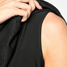 "As Is" Antthony 2-piece Fishnet Overlay Top & Wide-Leg Pant
