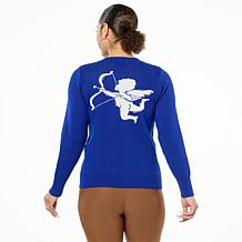 "As Is" Antthony Jacquard Knit Themed Pullover Sweater