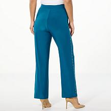 "As Is" Antthony Studded Trim Stretch Pull-On Pant