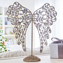 "As Is" august & leo Jeweled Angel Wing Stand 