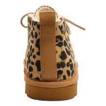 "As Is" BEARPAW® Grace Lace-Up Suede Bootie with Rain & Stain Repel...