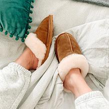"As Is" BEARPAW® Loki II Suede Slipper with Rain & Stain Repellent