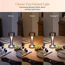 "As Is" Bell + Howell 2-pack Chelsea Deluxe Rechargeable Touch Lamp 