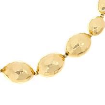 "As Is" Bellezza 18" Bronze Graduated Hammered Bead Necklace