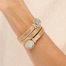 "As Is" Bellezza 50 Lira Coin Bronze Tubogas Coil Bracelet