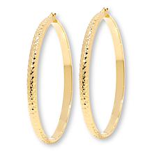 "As Is" Bellezza Bronze 2-1/2" Hoop Earrings