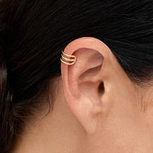 "As Is" Bellezza Bronze Triple Row Cuff Earrings