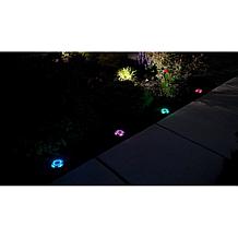"As Is" Bell+Howell 8-pack 14-LED Solar Color-Changing Disk Lights