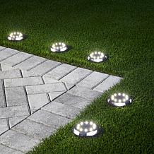 "As Is" Bell+Howell 8-pack 14-LED Solar Color-Changing Disk Lights