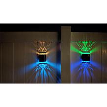 "As Is" Bell+Howell Color-Changing Solar Wall Light - Set of 2