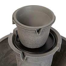 "As Is" Belmont Garden Aurel Cordless Modular Fountain w/Bird Feeder