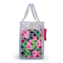"As Is" Betsey Johnson Jammin Clear Satchel with Pouch