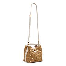 "As Is" Betsey Johnson Pearl Raffia Bucket Bag