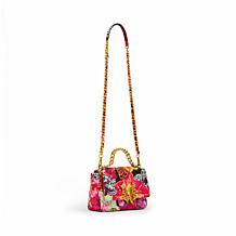 "As Is" Betsey Johnson Quilted Flap Crossbody Bag with Handle