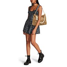 "As Is" Betsey Johnson Raffia Faux Pearl Hobo Bag