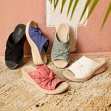 "As Is" Bzees Sandbar Machine Washable Stretch Fabric Knotted Sandal