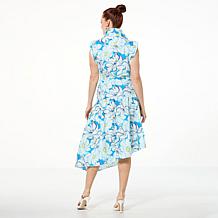 "As Is" C Wonder Buttoned Asymmetric Dress