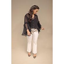 "As Is" C Wonder by Christian Siriano Chiffon Drama Top