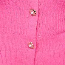 "As Is" C Wonder by Christian Siriano Organza Sleeve Ribbed Cardigan