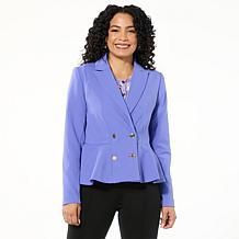 "As Is" C Wonder by Christian Siriano Pleated Peplum Blazer