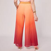 "As Is" C Wonder Fully-Lined Pleated Palazzo Pant