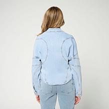 As Is C Wonder Laced Up Detail Denim Jacket