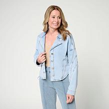 "As Is" C Wonder Laced Up Detail Denim Jacket