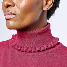 "As Is" C Wonder Luxe Blouson Sleeve Turtleneck Sweater