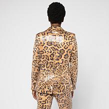 "As Is" C Wonder Printed Sequin Blazer