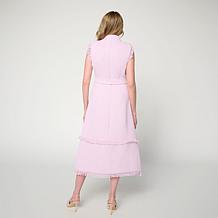 "As Is" C Wonder Tweed Fringe Trim Vest Dress