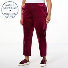 "As Is" C Wonder Velvet Pull-On Cigarette-Leg Pant