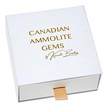 "As Is" Canadian Ammolite Gems Pear Station Adjustable Chain Necklace