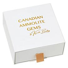 "As Is" Canadian Ammolite Gems Round Ammolite Station Bolo Bracelet