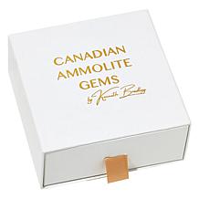 "As Is" Canadian Ammolite Gems Trilliant-Cut Ammolite Pendant w Chain