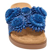 "As Is" Charles David Palms Flower Slide Sandal