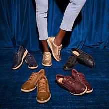 "As Is" Clarks Bryianne Dazz Leather Lace-Up Sneakers