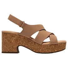 "As Is" Clarks Collection Nerisa Grace Modern Casual Wedge Sandal