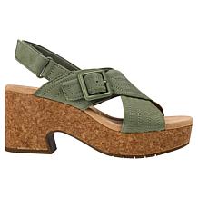 "As Is" Clarks Collection Nerisa West Slingback Wedge Sandals
