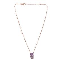 "As Is" Colleen Lopez Colored Gemstone & White Zircon Pendant w/ Chain